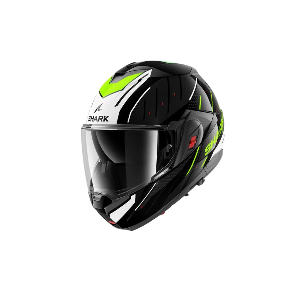 SHARK OXO RYDGER ABATIBLE SAMENSTELBAAR CASCO NEGRO BLANCO AMARILLO