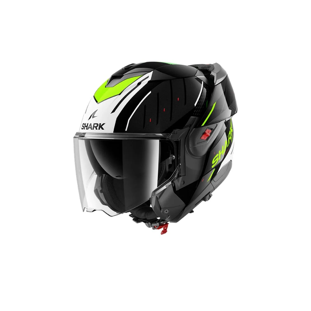 SHARK OXO RYDGER ABATIBLE SAMENSTELBAAR CASCO NEGRO BLANCO AMARILLO