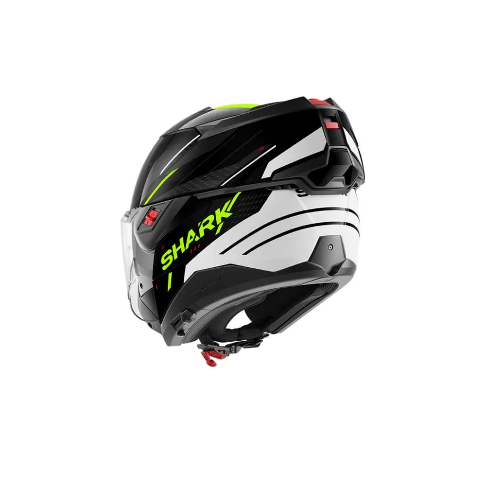 SHARK OXO RYDGER ABATIBLE SAMENSTELBAAR CASCO NEGRO BLANCO AMARILLO