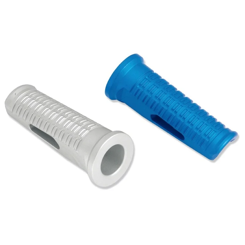 Juego apoyos estribera aluminio. Azul met LED-verlichting