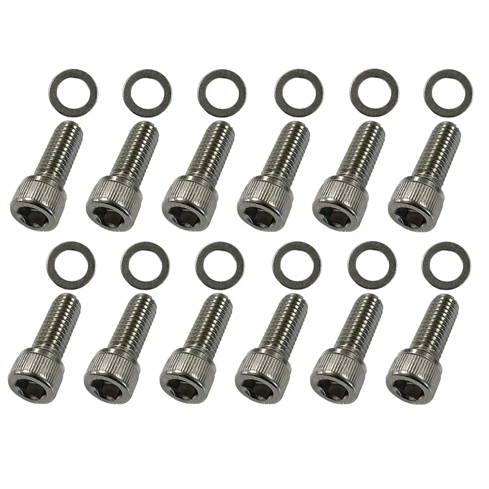 SBC Roestvrij Steel Exhaust Header Bolt Kit 1" 3/8-16 Chevrolet V8 Small Blocks, Vortec