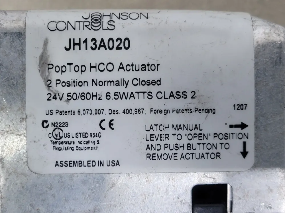 1/2in., Electric Zone Valve Assembly JT2221H13A020, 75PSI w/ Electric Actuator