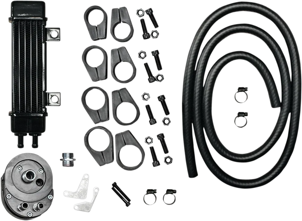 Radiador Aceite Para Harley-Davidson Vertical Frame-Mount Oil Cooler Kit Slank Line
