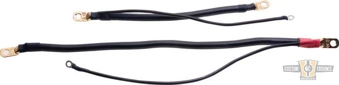 16" MEGA Negative Battery Cable Zwart Harley-Davidson