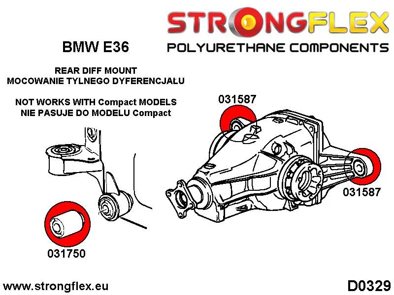 Rear differential front mount bush - BMW > Serie 3 > III E36 > E36 M3|BMW > Serie 3 > III E36 > E36