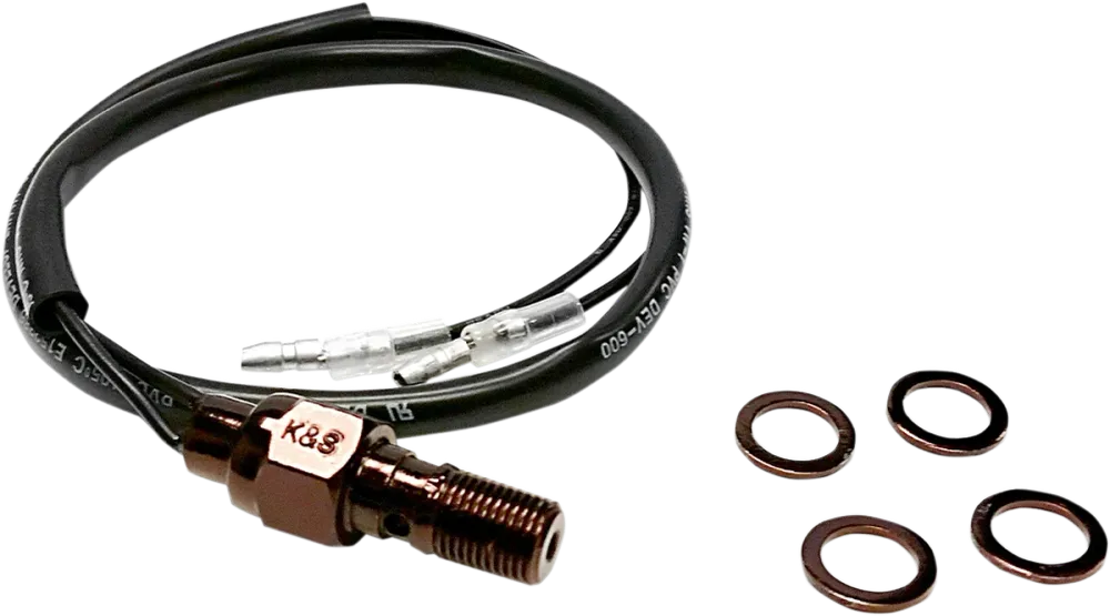 K&S TECHNOLOGIES HYDRAULIC BRAKE LIGHT SWITCHES HYD BRAKE LGT SW 1.25 BLK