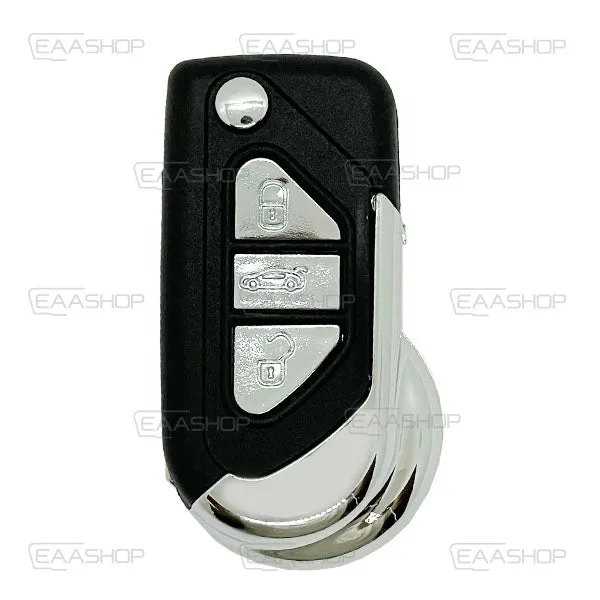 Folding Remote Control Shell Citroen Peugeot 3 Button - Va2 Profile