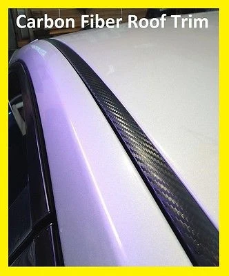 2003-2008 Suzuki Forenza Black Carbonvezel Fiber Roof Top Trim Molding Kit