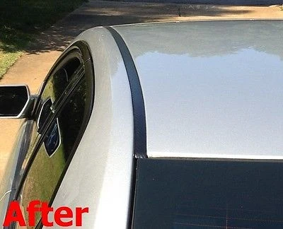 2004-2009 Mazda 3 Black Koolstof Fiber Roof Top Trim Molding Kit