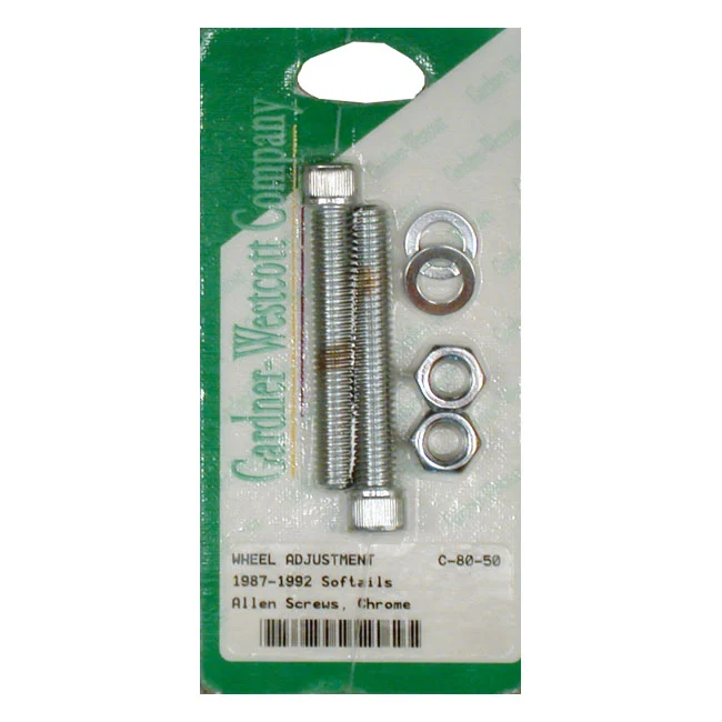 Axle Adjuster Kit, Verchroomd Allen Harley-Davidson