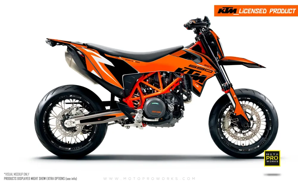 KTM 690 SMC-R GRAPHICS - "Torque" amber