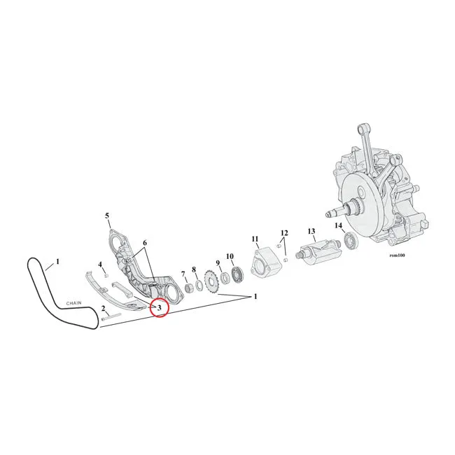 Chain Guide Kit, Engine Balancers Harley-Davidson