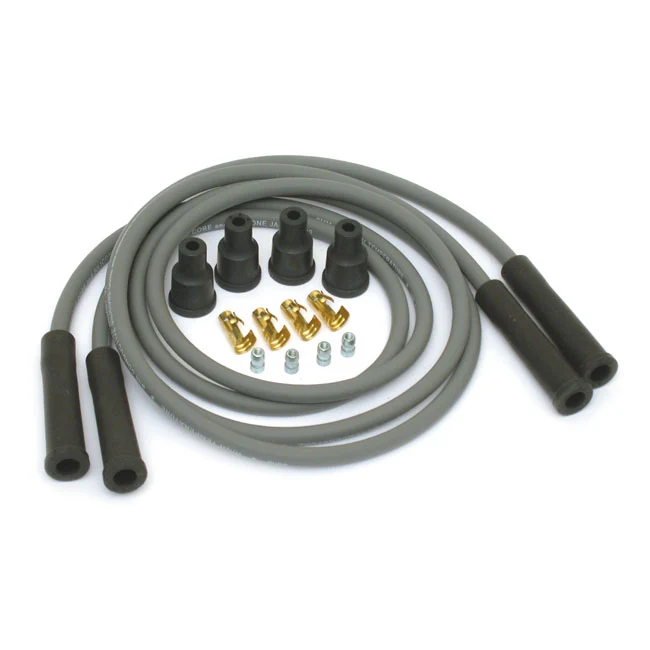Dyna, Spark Plug Wire Set 8mm Grijs Harley-Davidson