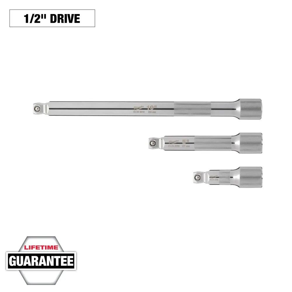 MILWAUKEE 3 PC. 1/2" Drive Wobble Extension Set