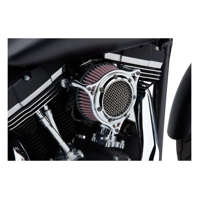 Cobra, Kit Filtro De Aire RPT. Cromo Para Harley Davidson met afdichtingsrand