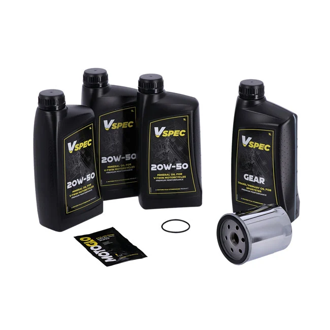 Motorbeschermings Kit De Servicio 'Big Oil'. Mineral. Filtro De Cromo Para Harley Davidson 86-03 XL Sportster