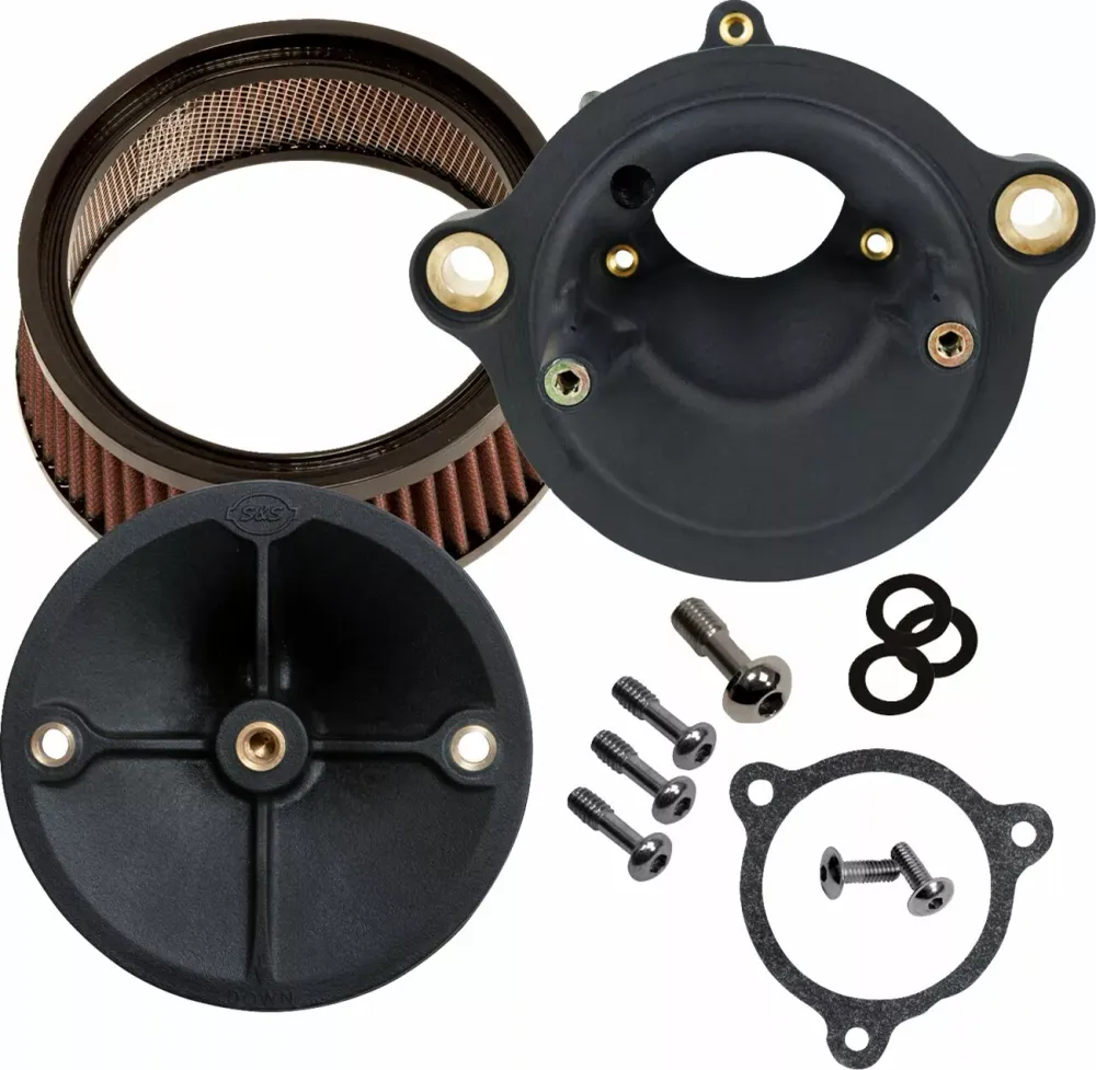 Premium Zware Dienst Kit Sin Tapa De Filtro De Aire Lava Metaalglans Stealth Para Motores M-Eight Para Harley Davidson