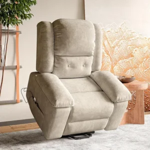 Elektrisch verstelbare relaxfauteuil stof - Girs - L93 x B102 x H106 cm - Grijs 1