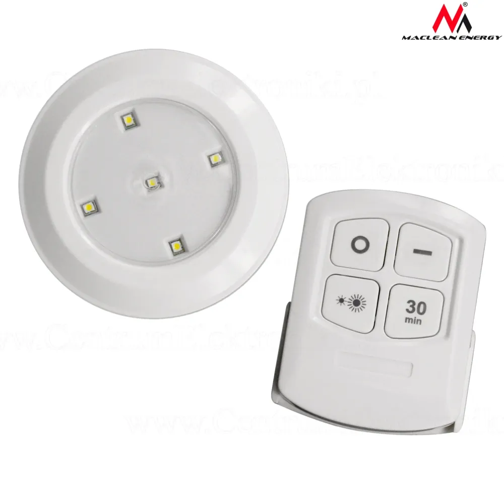 MacLean Energy MCE165 6 x LED -lampen Lichtset 6 PCS afstandsbediening AAA -batterij