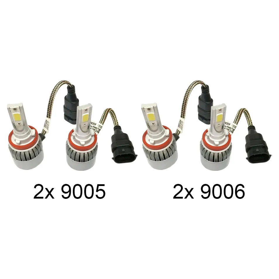 1995-2006 Chevy Tahoe 72W 7600LM LED Headlight Conversion Kit Bulb Beam