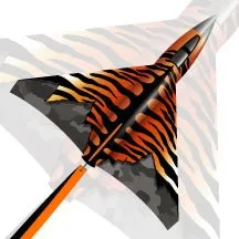 Opzuigende Nieuw Tech Kites 3D Mirage 2000 (Tiger) Kite