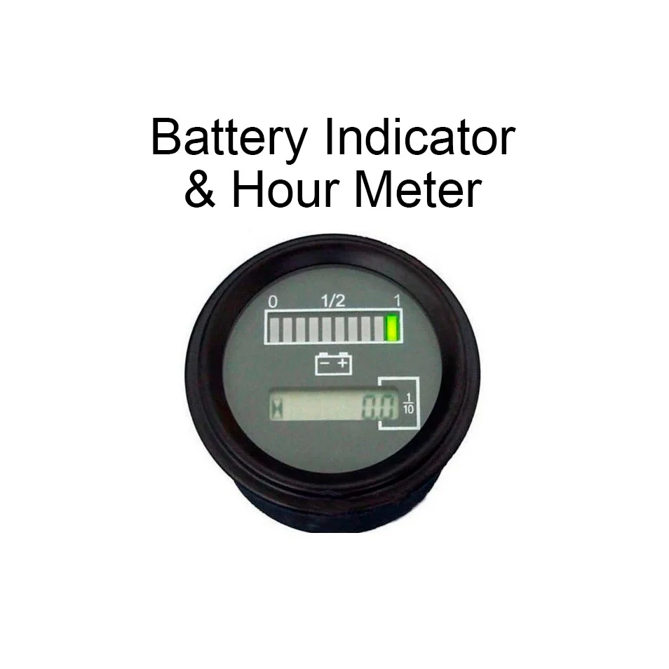 72 Volt / 72V Polaris GEM Electric Vehicle Battery Meter Gauge w/ Hour Meter door Bosch