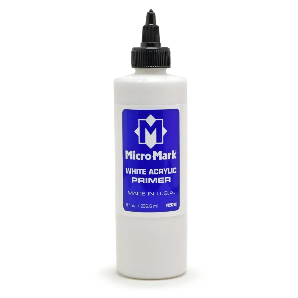 Micro-Mark White Plexiglas Primer, 8oz