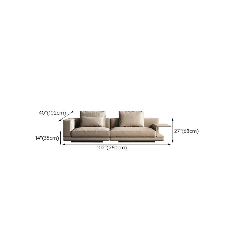Contemporary Oorspronkelijk Leather Settee Sewn Pillow Back Seating 79l