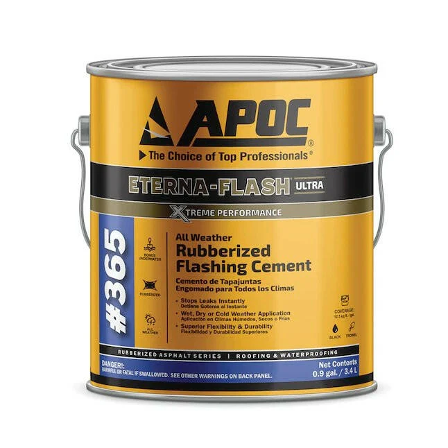 APOC Eterna-Flash ULTRA Fibered Cement Roof Sealant (1-Gallon) met Harder Inclusief