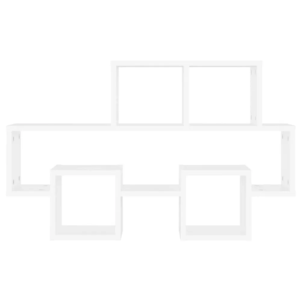 Wandschap auto-vormig 82x15x51 cm spaanplaat wit