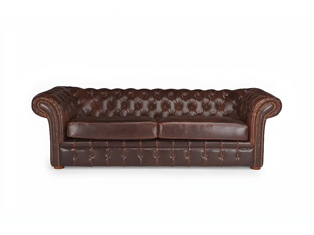 Camper Tafelpoort Driezitsbank chesterfield CLOTAIRE van leer met lived- aspect