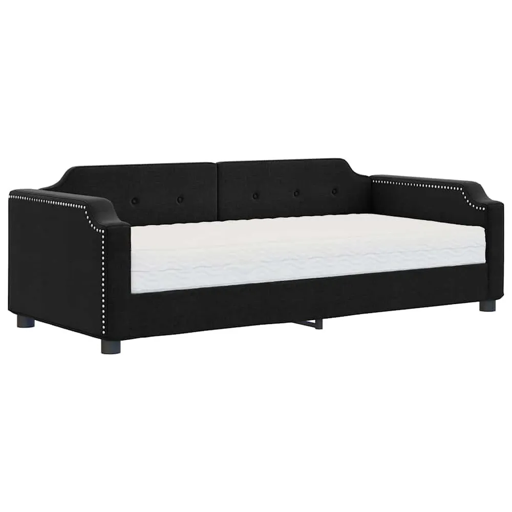 Camper Traploper Slaapbank met matras 80x200 cm stof zwart