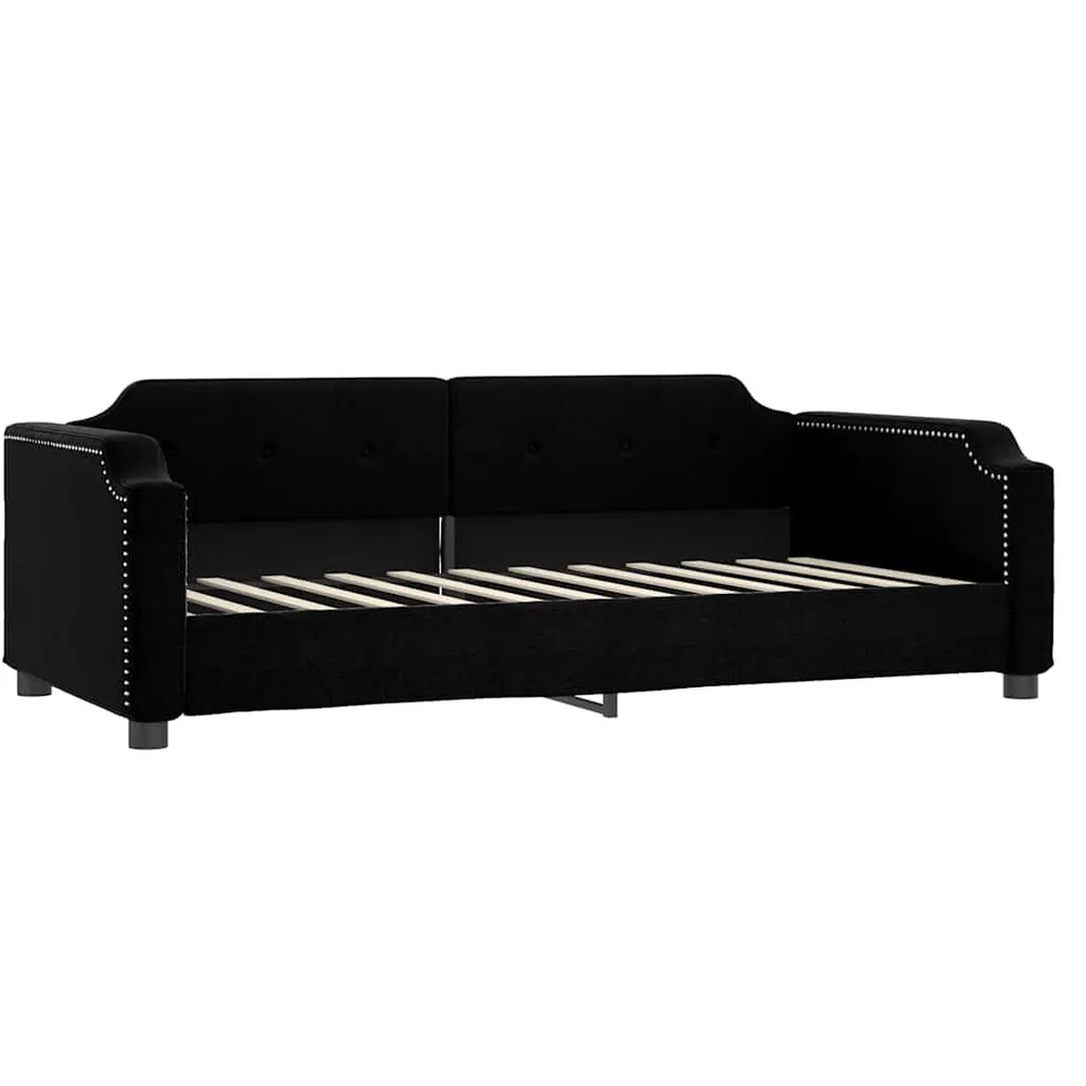 Camper Traploper Slaapbank met matras 80x200 cm stof zwart