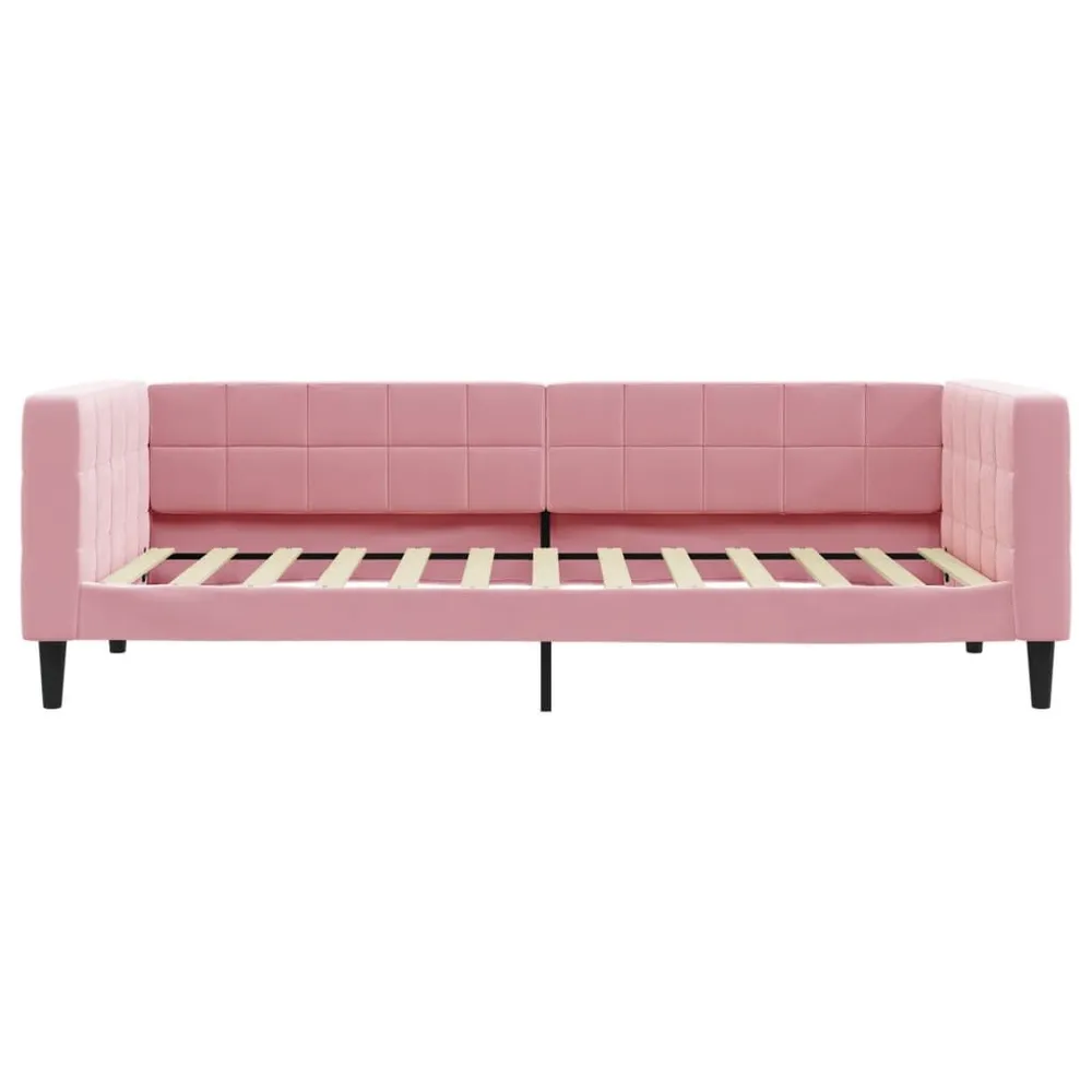 Caravan Opbergnet Slaapbank 90x200 cm fluweel roze