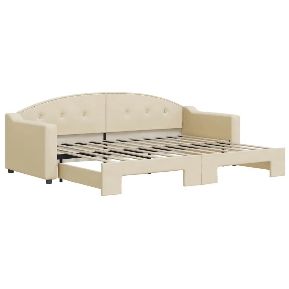 Caravan Opbergnet Slaapbank met onderschuifbed 80x200 cm stof crèmekleurig