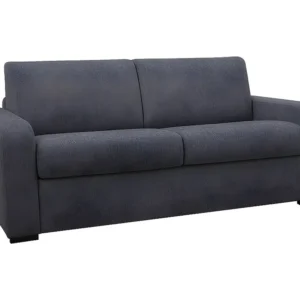 Express-slaapbank van antracietgrijze stof, bed met latten 140 cm, dikte 18 cm BEVIS | Opvouwbaar | Compact
