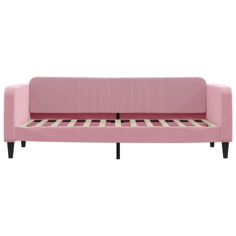 Slaapbank 80x200 cm fluweel roze - Universeel Pasmodel