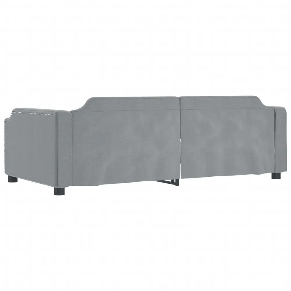 Slaapbank 80x200 cm stof lichtgrijs