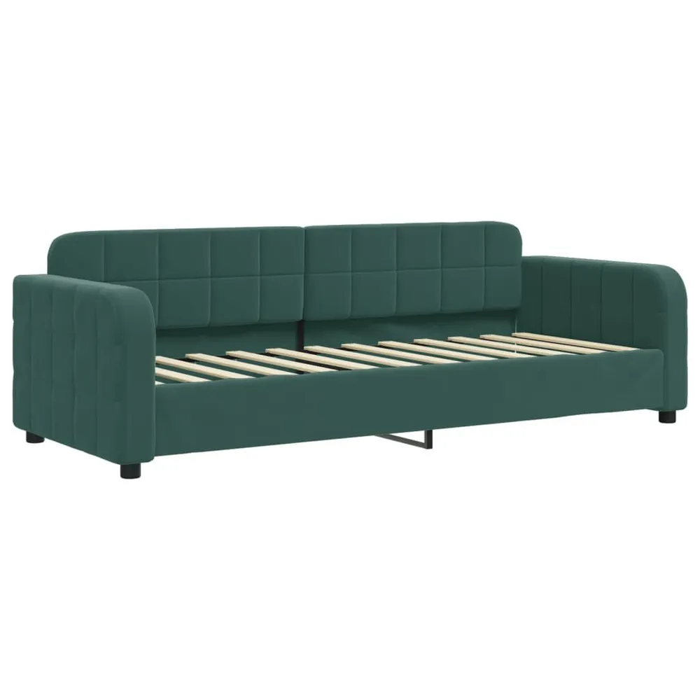 Slaapbank met matras 80x200 cm fluweel donkergroen