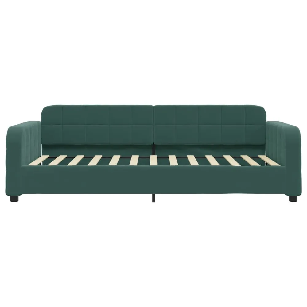 Slaapbank met matras 80x200 cm fluweel donkergroen