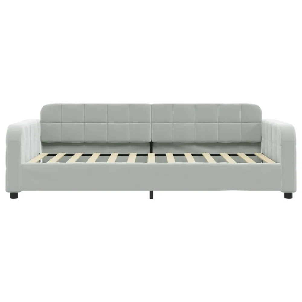 Slaapbank met matras 80x200 cm fluweel lichtgrijs