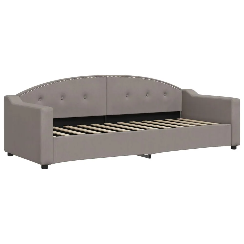Slaapbank met matras 80x200 cm stof taupe Easy Clean Oppervlak