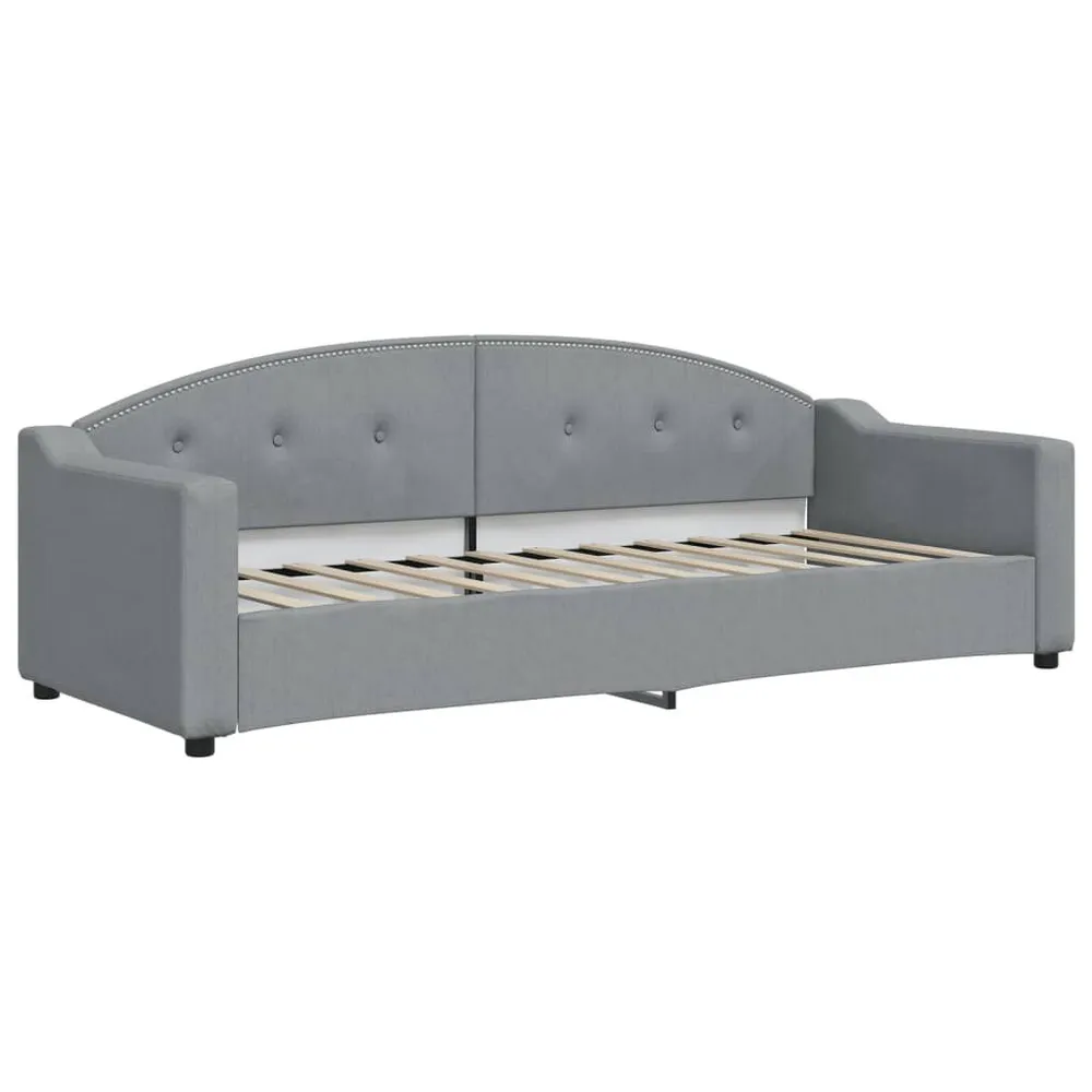 Slaapbank met onderschuifbed en lades 80x200 cm stof lichtgrijs