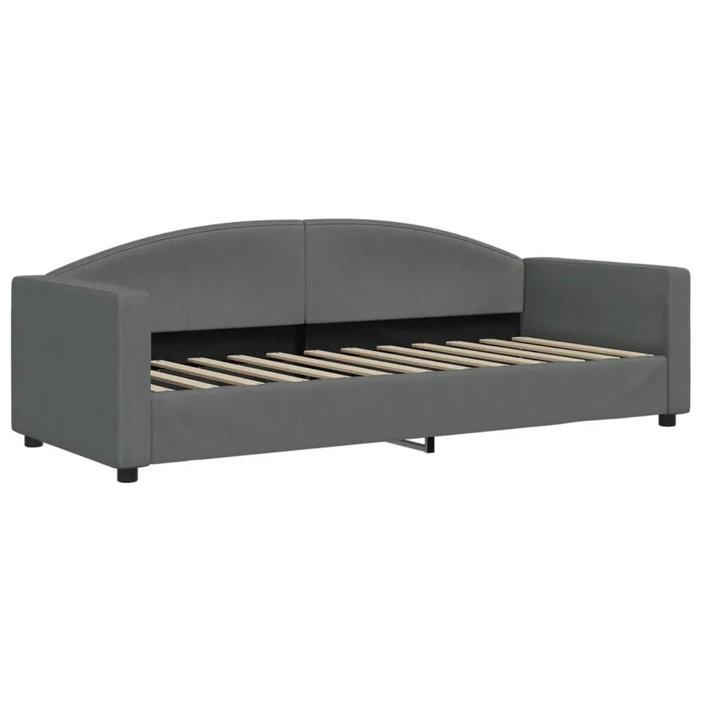 Slaapbank onderschuifbed en lades 80x200 cm stof donkergrijs
