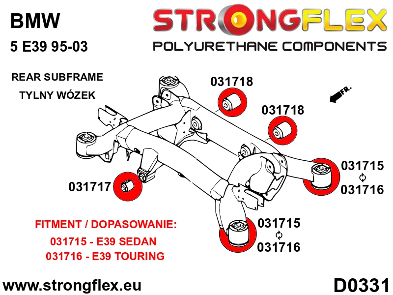 Onderbumper Rear beam mount bush - BMW > Serie 5 > IV E39 > E39 Touring