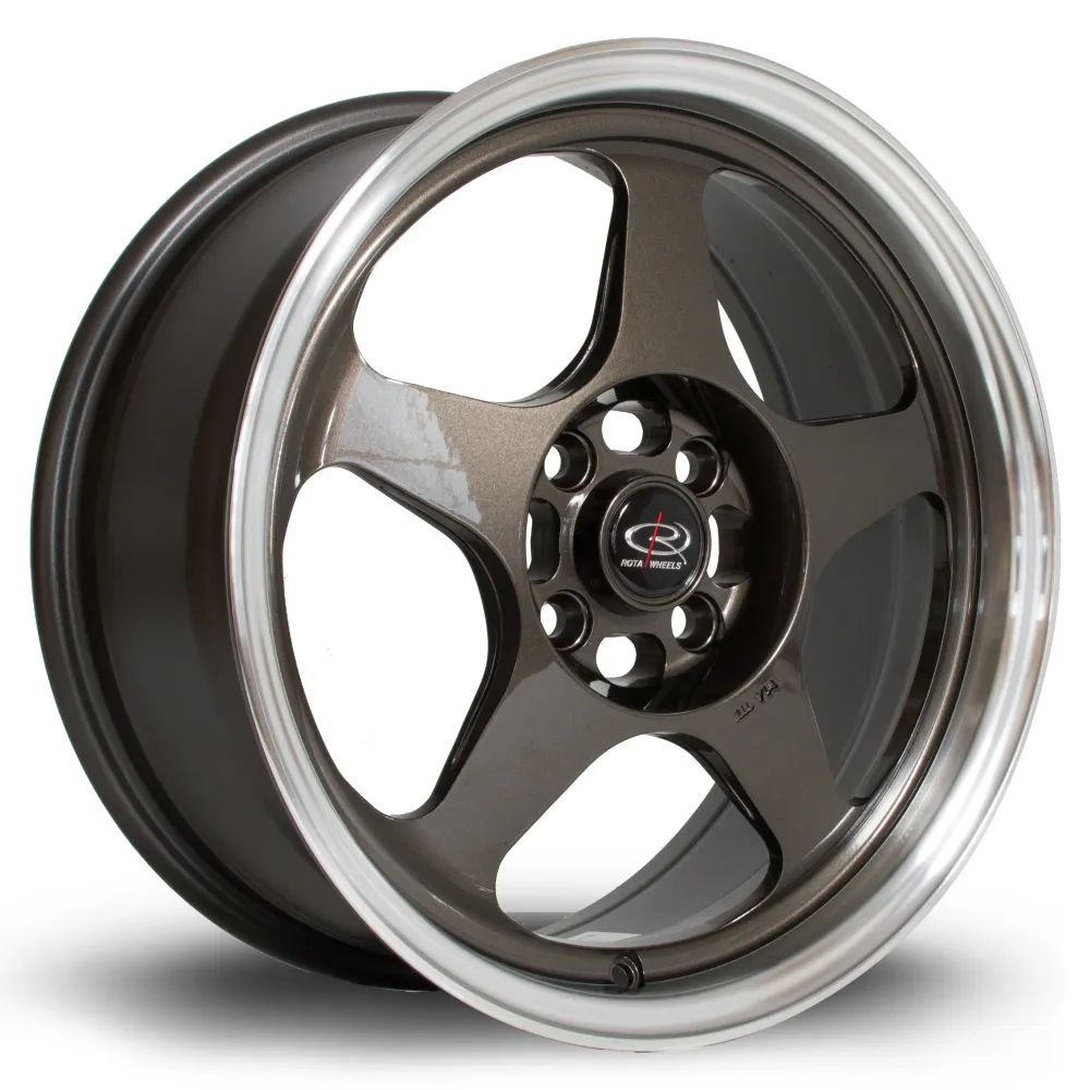 Rota Slipstream 16x7" 4x100 ET40, Gunmetal, Gepolijst Lip voor Motorreparatie