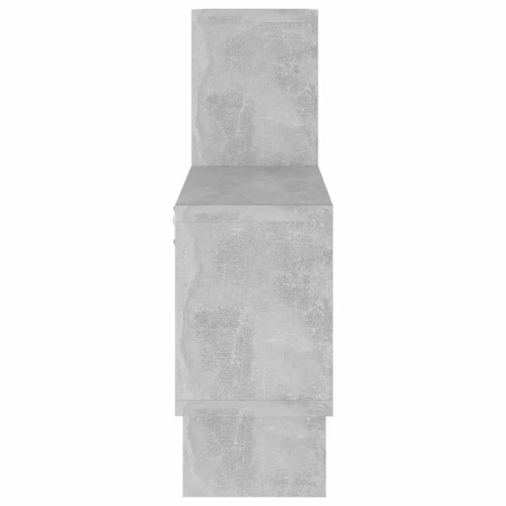 Wandschap auto-vormig 82x15x51 cm bewerkt hout betongrijs
