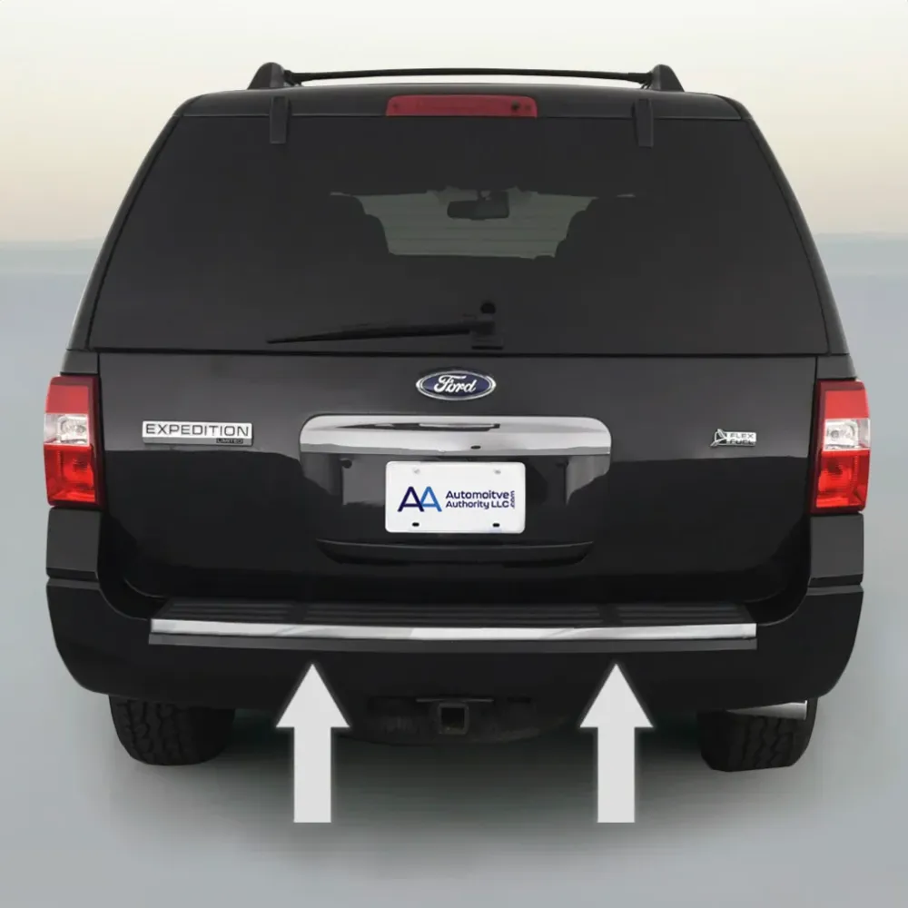 2007-2016 Ford Expedition Chroom Rear Bumper Trim Tailgate Molding Package