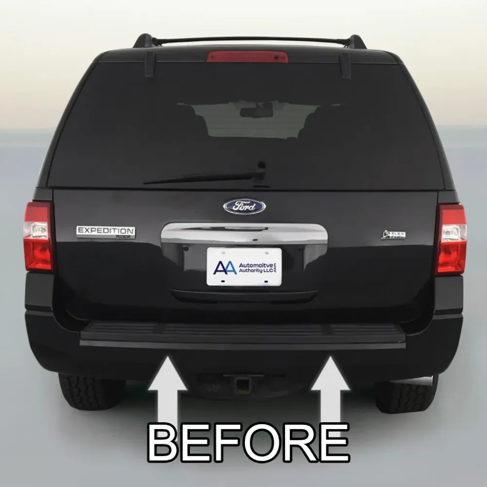 2007-2016 Ford Expedition Chroom Rear Bumper Trim Tailgate Molding Package