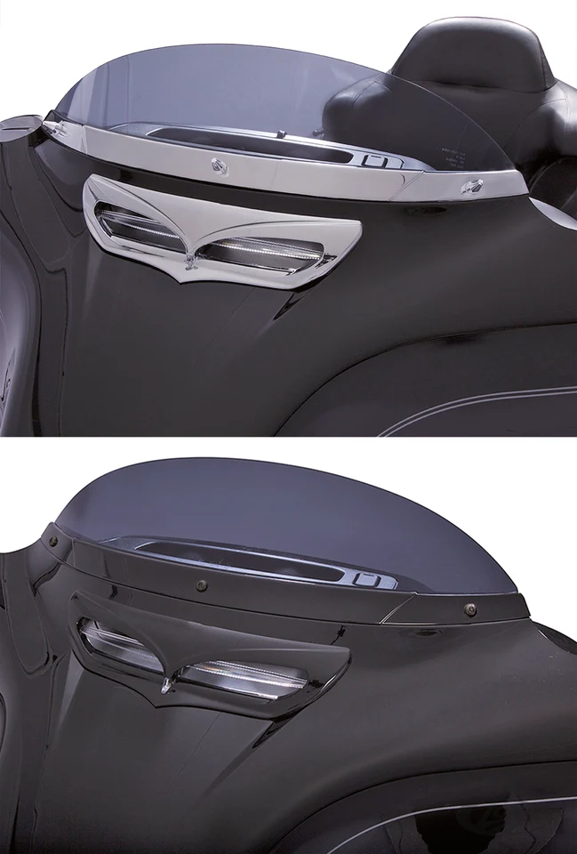 Ciro Horizon BW LED windshield trim chr Harley-Davidson